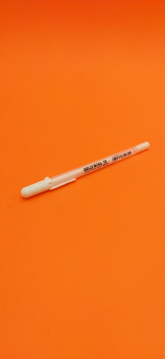 Stylo blanc gelly roller 1.0 Mm