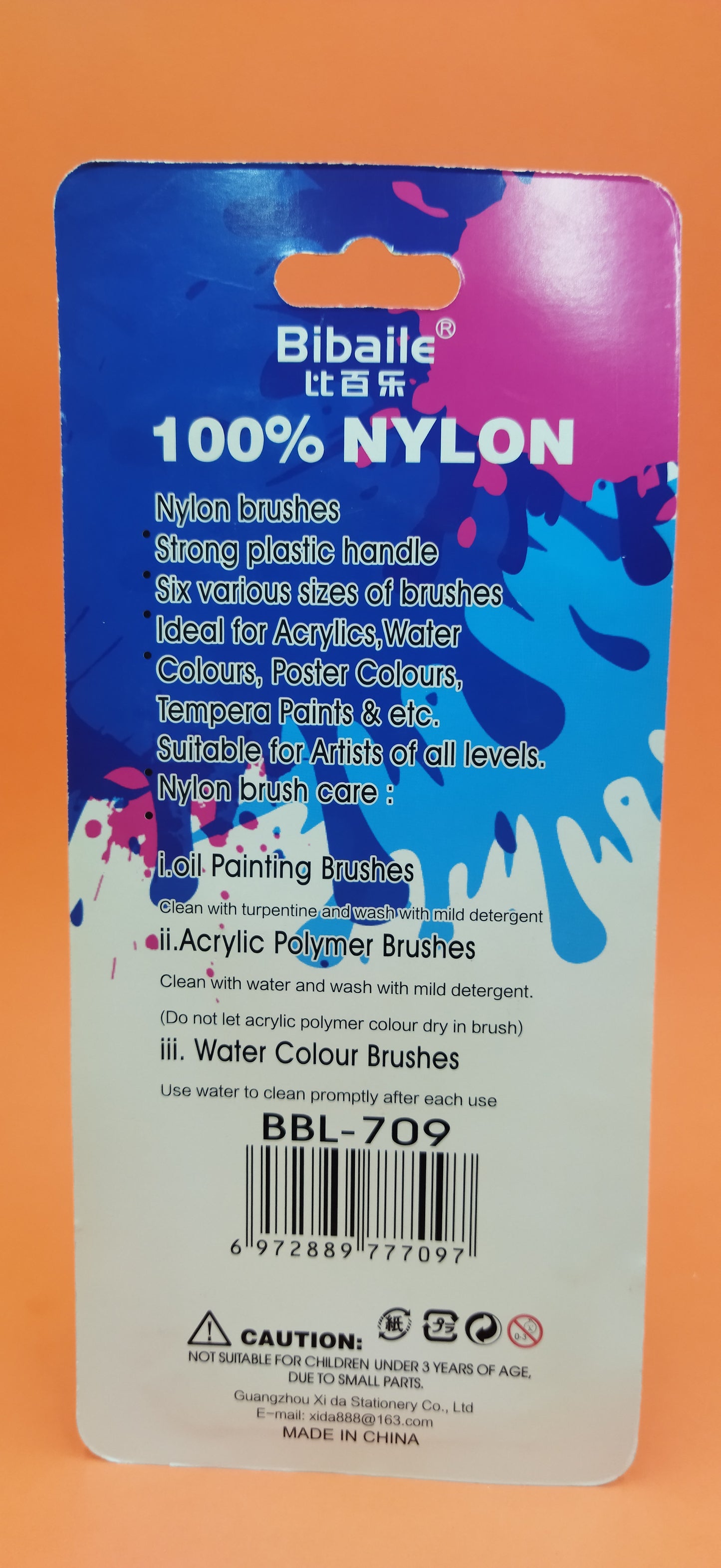 Set de 6 pinceau Nylon Bibale