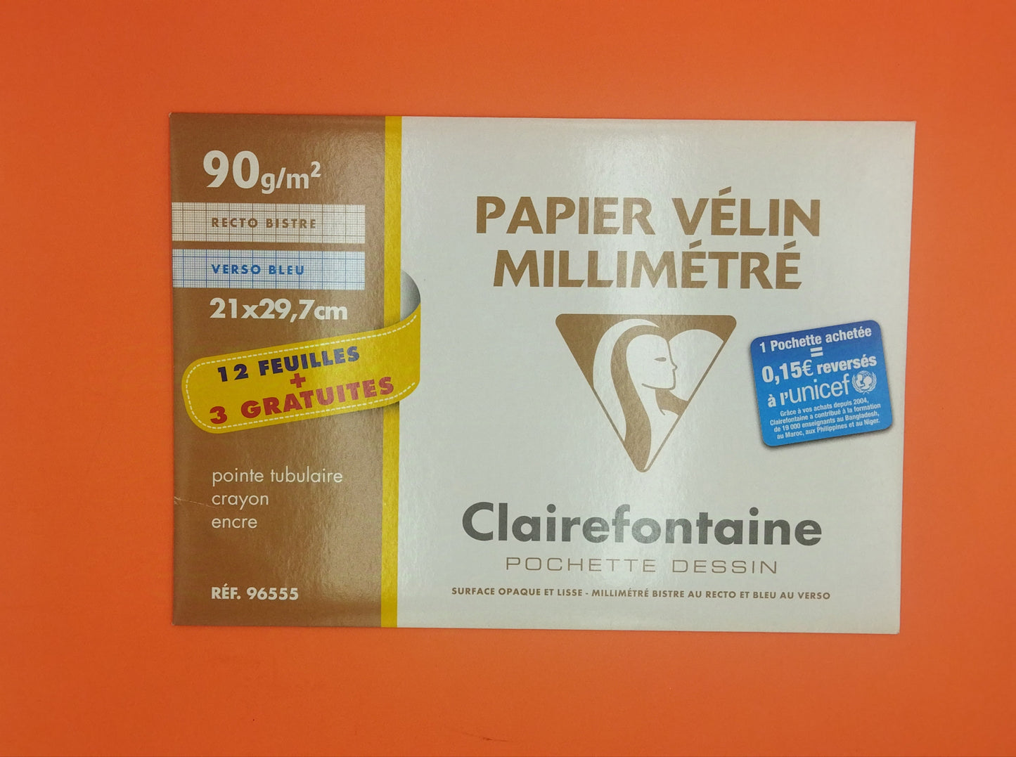 Papier vélin millimétré claire fontaine